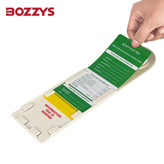 Etichette per ponteggi in PVC Bozzys Lockout Tagout