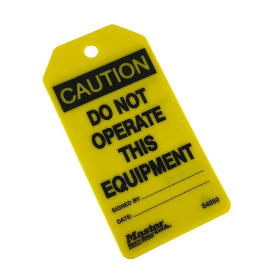 Etichetta di sicurezza con design di avvertimento in PVC personalizzabile