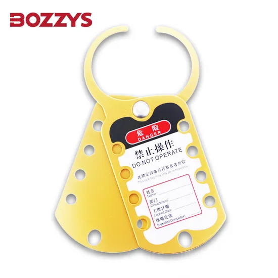 Ganci di bloccaggio etichettati con identificazione Tagout