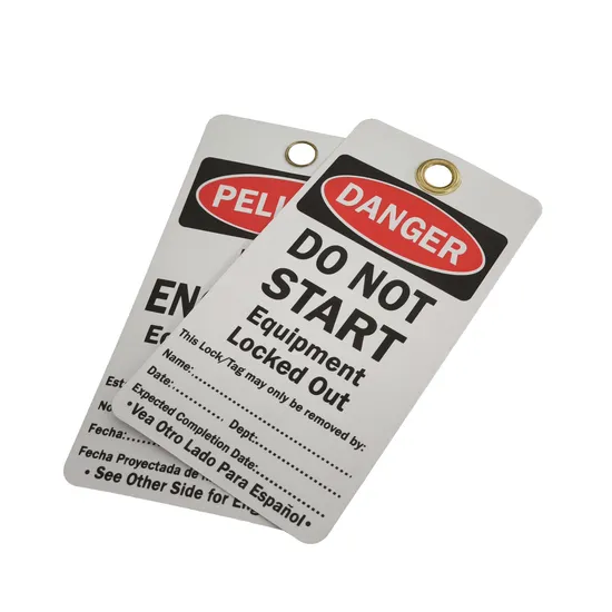 Etichette di blocco di alta qualità in PVC, resistenti e impermeabili, in plastica